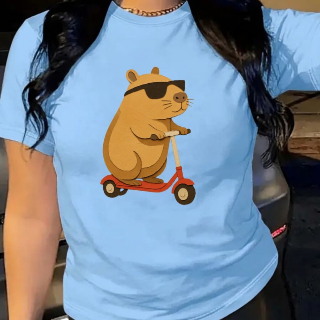 Camiseta Feminina Estampada Blusa 100% Algodao Malha Premium Camisa Importada Do P ao GG Envio Imediato