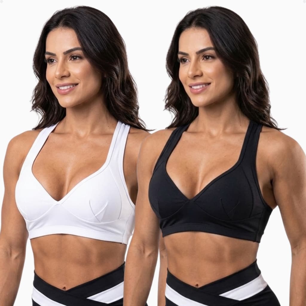 Kit 2 Top Nadador Academia Fitness com Bojo Esportivo
