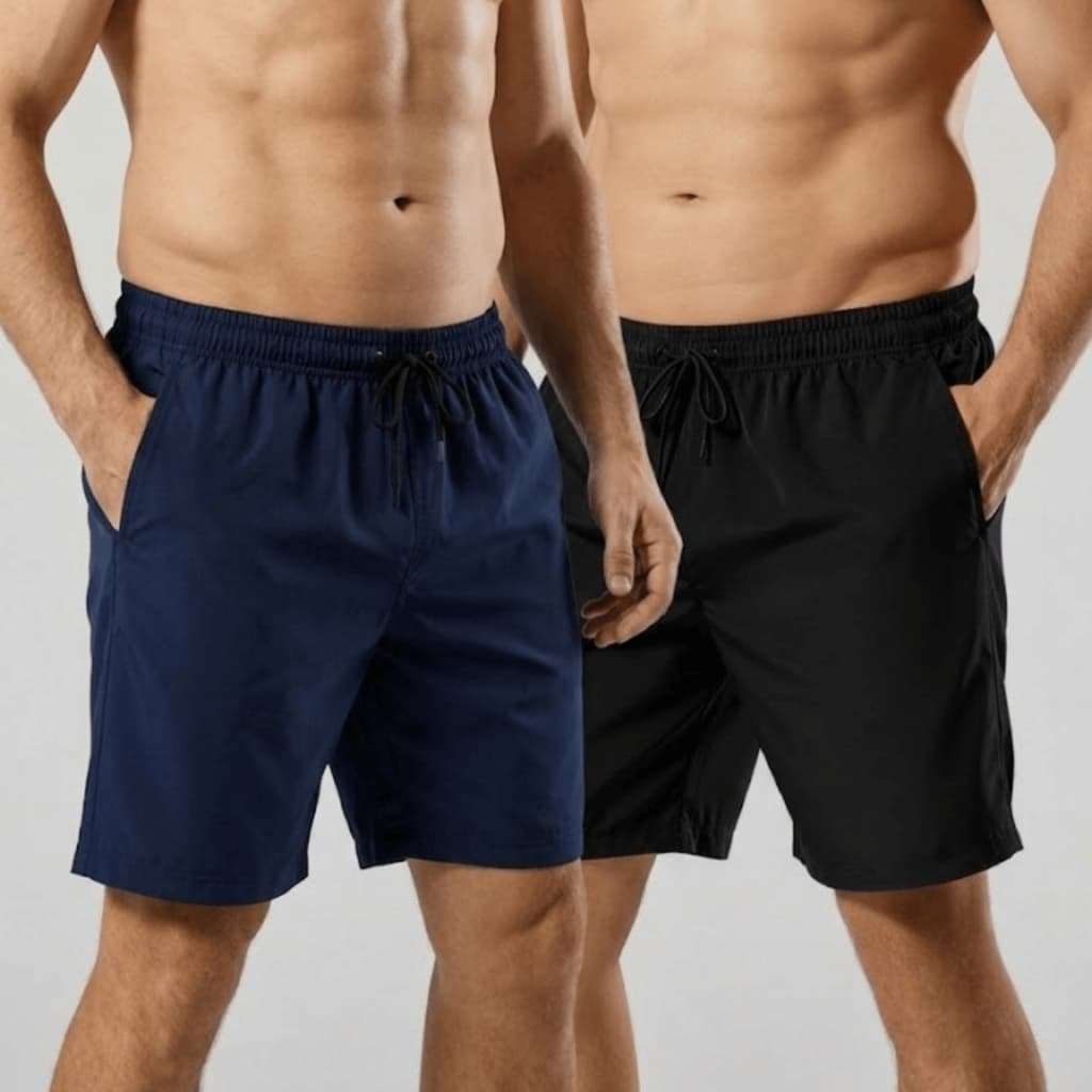 Kit Bermudas Masculinas Tactel Corrida Treino Academia Praia Casual
