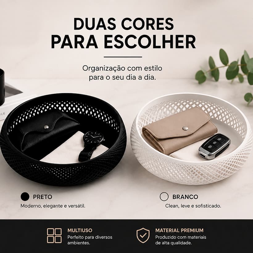 Porta Objetos Treco Chaves Organizador de Mesa Decorativo Moderno / Cesto Organizado