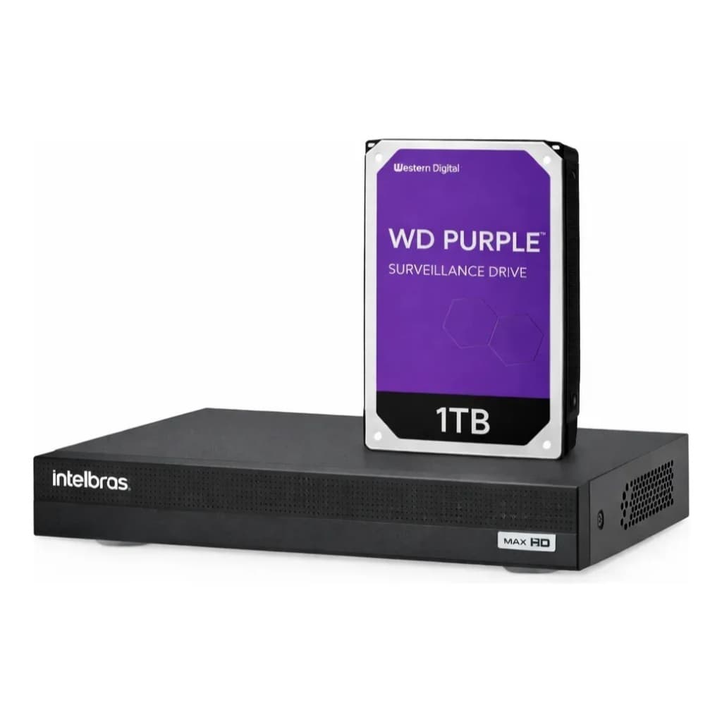 Gravador Dvr Intelbras Mhdx 1208 C Com Hd 1tb Suporte Ate 8 Cameras De Segurança