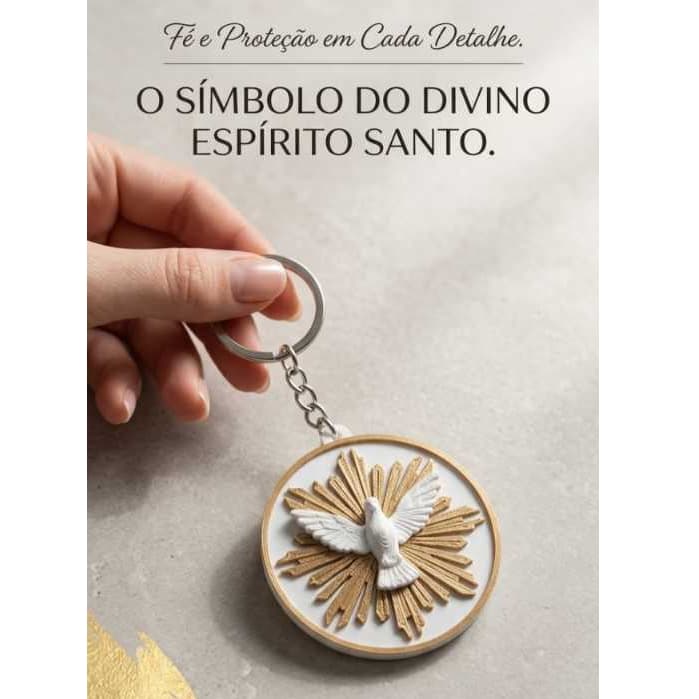 Kit Chaveiro Espirito Santo - Fé e Devoção