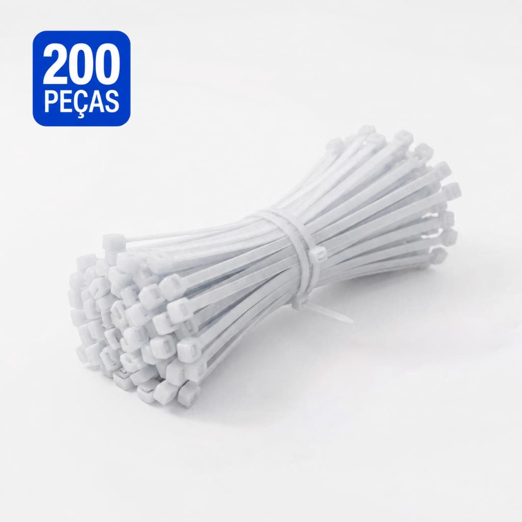 Abraçadeira de Nylon 20 cm - Kit Enforca Gato Cintas Plásticas