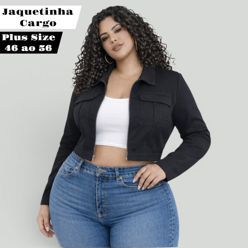 Jaqueta Feminina Plus Size Inverno Casaco de Frio Feminino Blusa de Frio com Ziper Jaqueta Feminina Pluz Size Jaquetinha