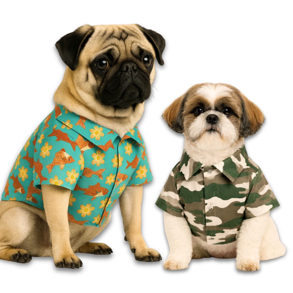 Kit Duas Roupa Pet Camisa Para Cachorro Cães Pequeno Porte
