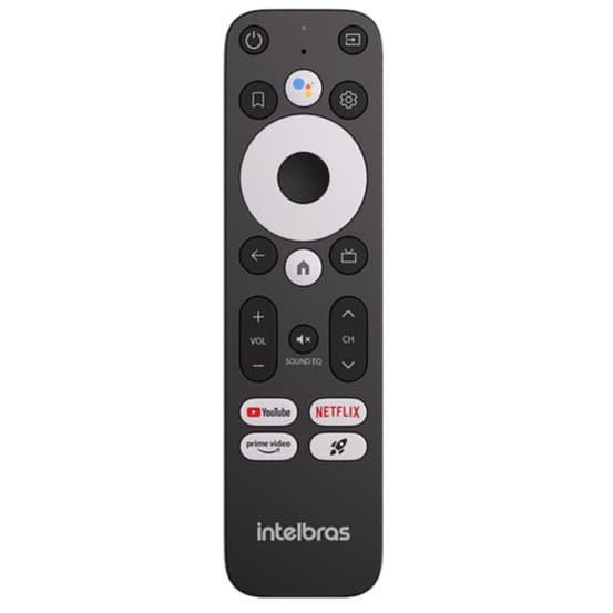 Controle Remoto Bluetooth CR 101 Intelbras Comando de Voz Google Compatível Smart TV Box Izy Play Android TV