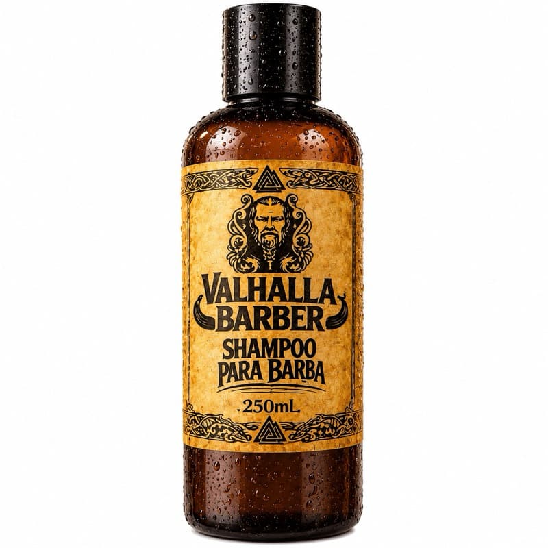 Shampoo para Barba Valhalla Barber 250ml | Limpa, Hidrata e Fortalece