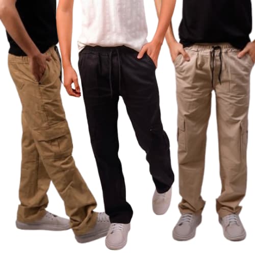 Calças Cargo Skatista Streetwear infantil 2 ao 16 anos, com tecido prêmium.