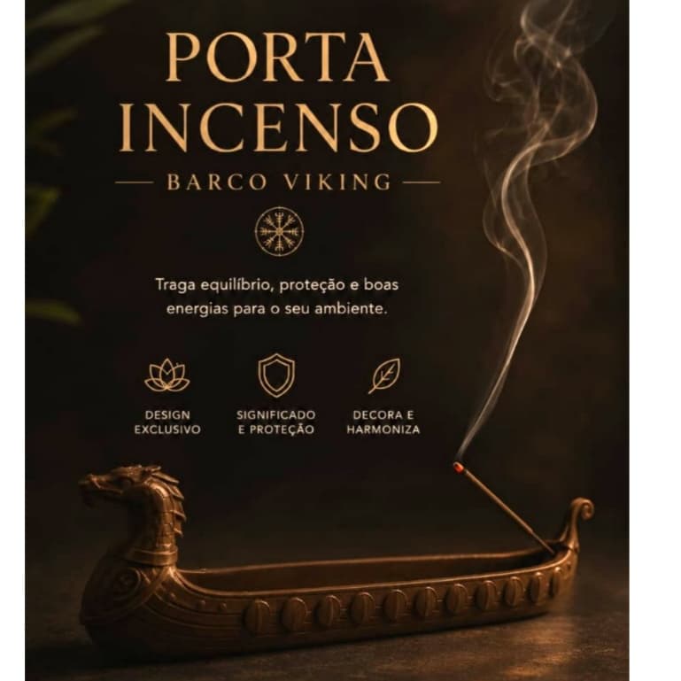 Porta Incenso - Barco Vinking decorativo