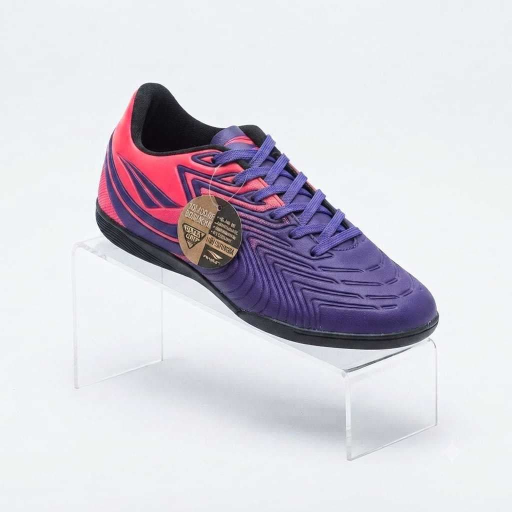 Chuteira Futsal PENALTY Bravo y-4 Roxo Pink Original Quadra Salão