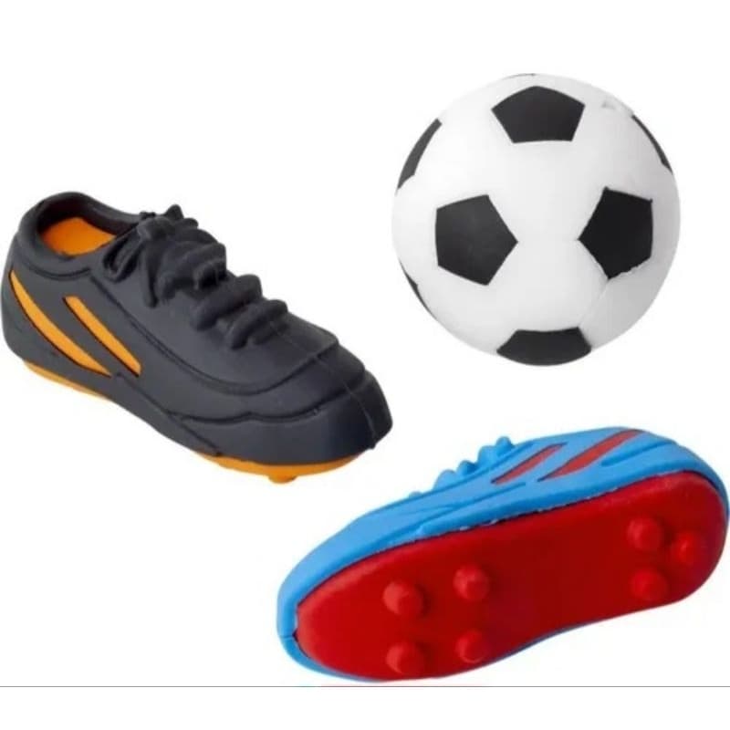 Brw Borracha Soccer Temática de Futebol, Chuteira Customizável Desmontável, 3 Unidades