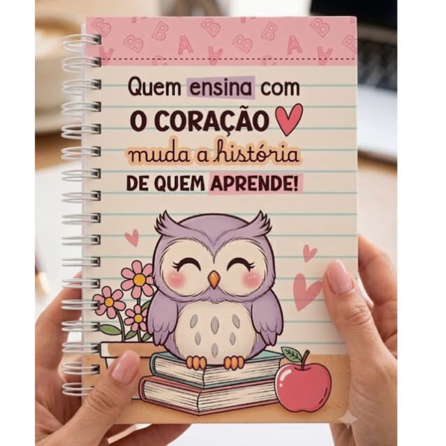 Caderno Do Professor Personalizado |Escolar | Professora |Presente Pedagógico |Capa Dura| Com Calendário E Horários