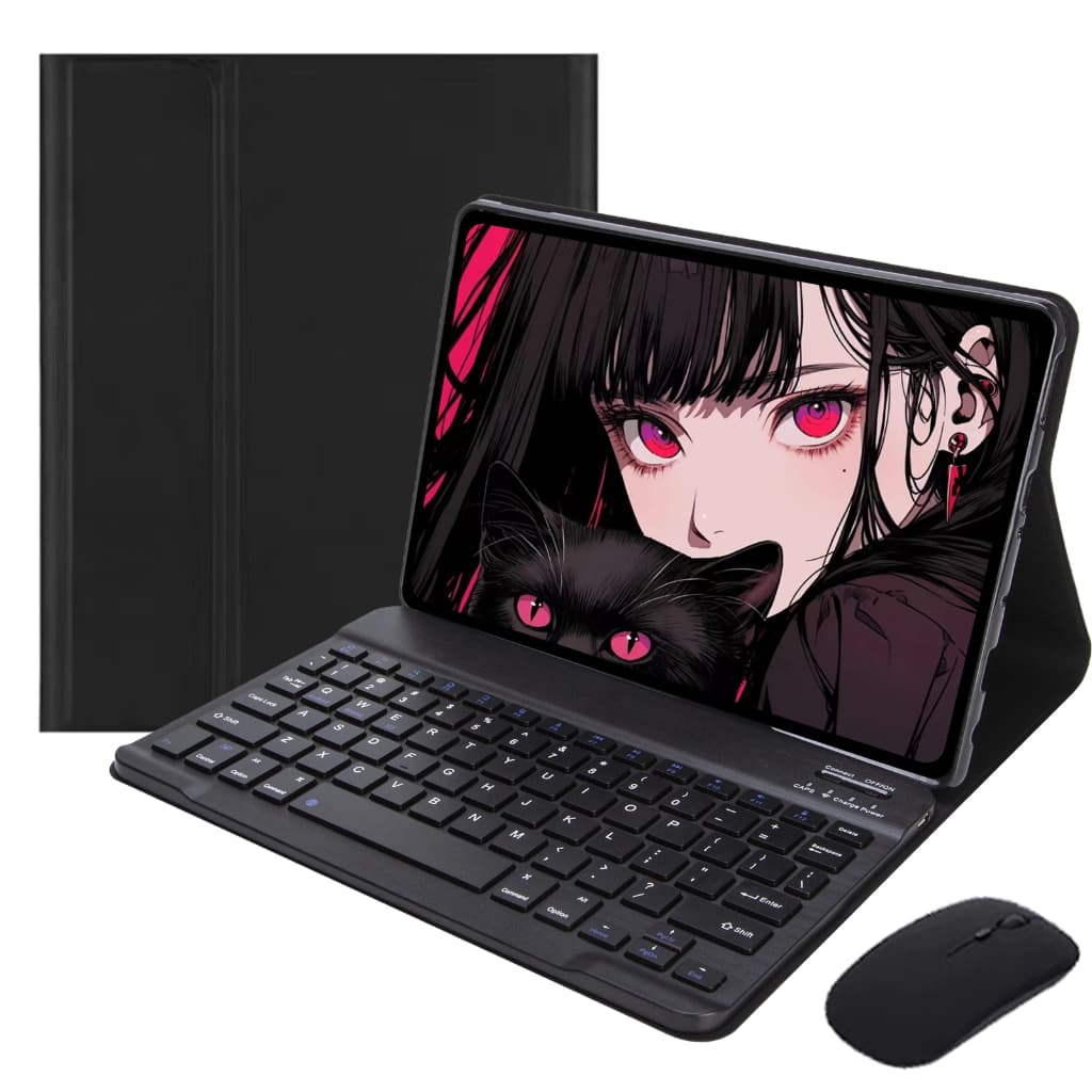 Capa Para Tablet Com Slot Para Caneta Para iPad 11ª A16/10ª/9ª /Air 4/5 10,9"/ Air 11 M2/M3/M4, ABNT2 Teclado + Mouse