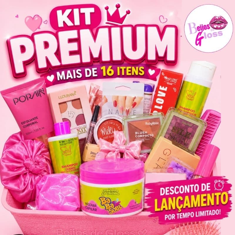 Caixinha Surpresa Premium de Beleza | Kit Maquiagem Skincare Banho Premium Cuidados Capilares Unhas Acessórios Femininos