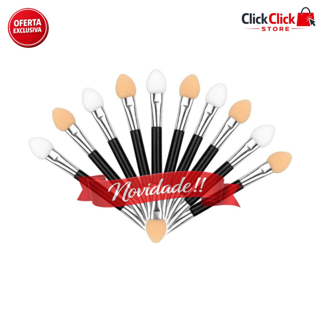 Kit Pincéis Nail Art 12 Unidades Para Pó Cromado e Holográfico sq5355