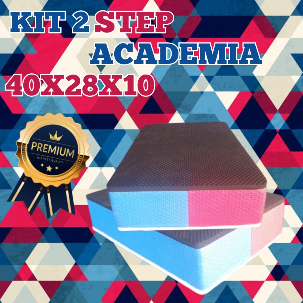 KIT 2 STEP DE ACADEMIA PREMIUM 40X28X10 EM EVA