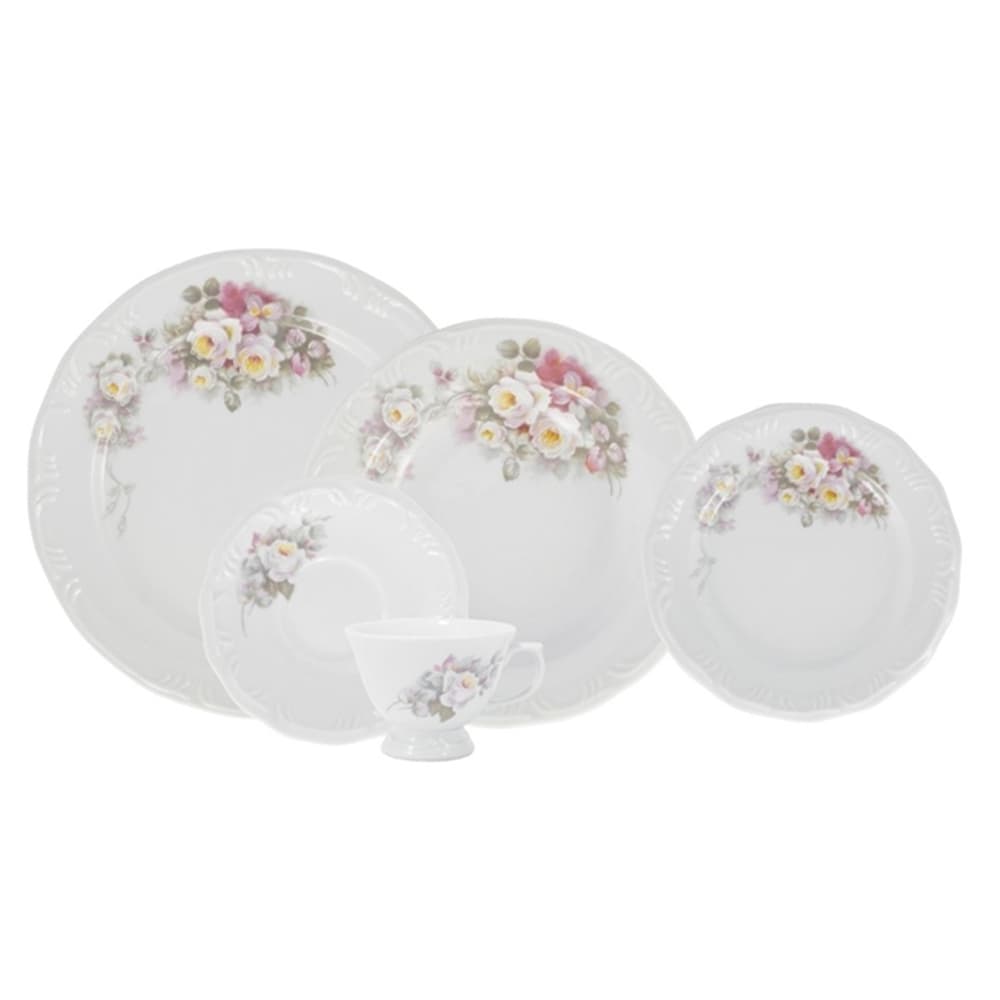 Aparelho/Jogo De Jantar e Café 20 Peças Eterna Porcelana Schmidt