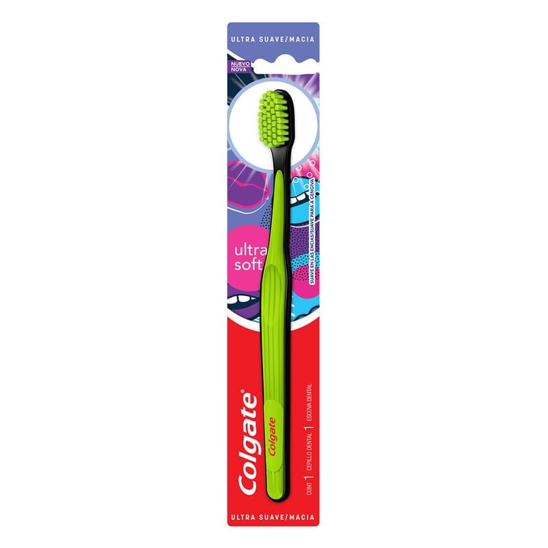 Escova De Dente Ultra Soft Macia COLGATE 5500 cerdas Cores Sortidas 1 ou 2 unidades