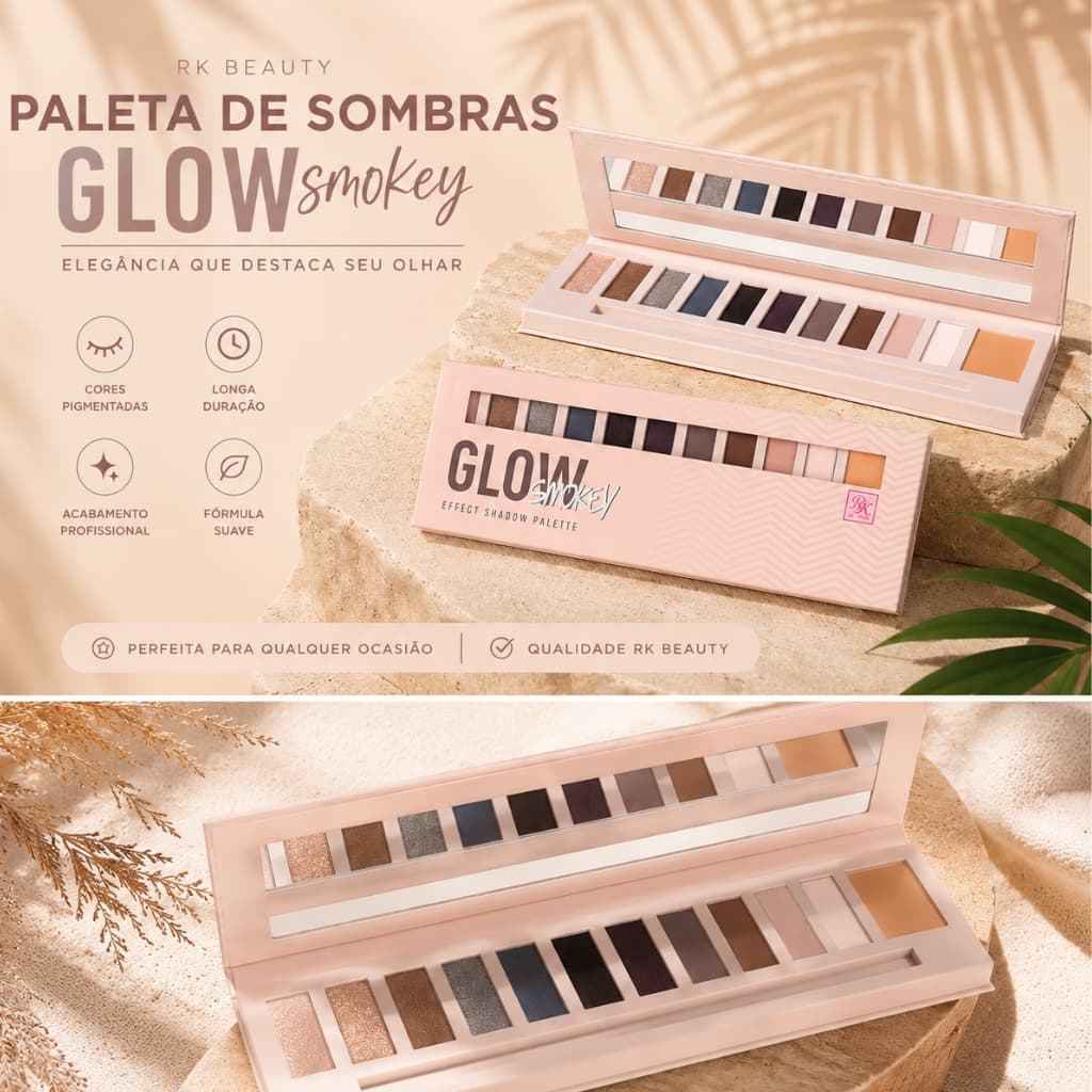 Paleta de Sombras Glow Smokey RK By Kiss