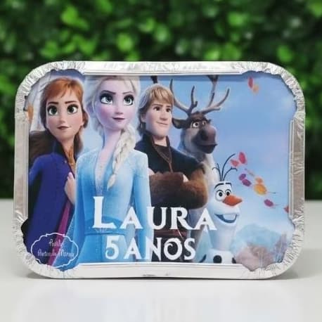 Marmitinha FROZEN Personalizado Com Nome e Idade Festa Infantil Lembrancinha