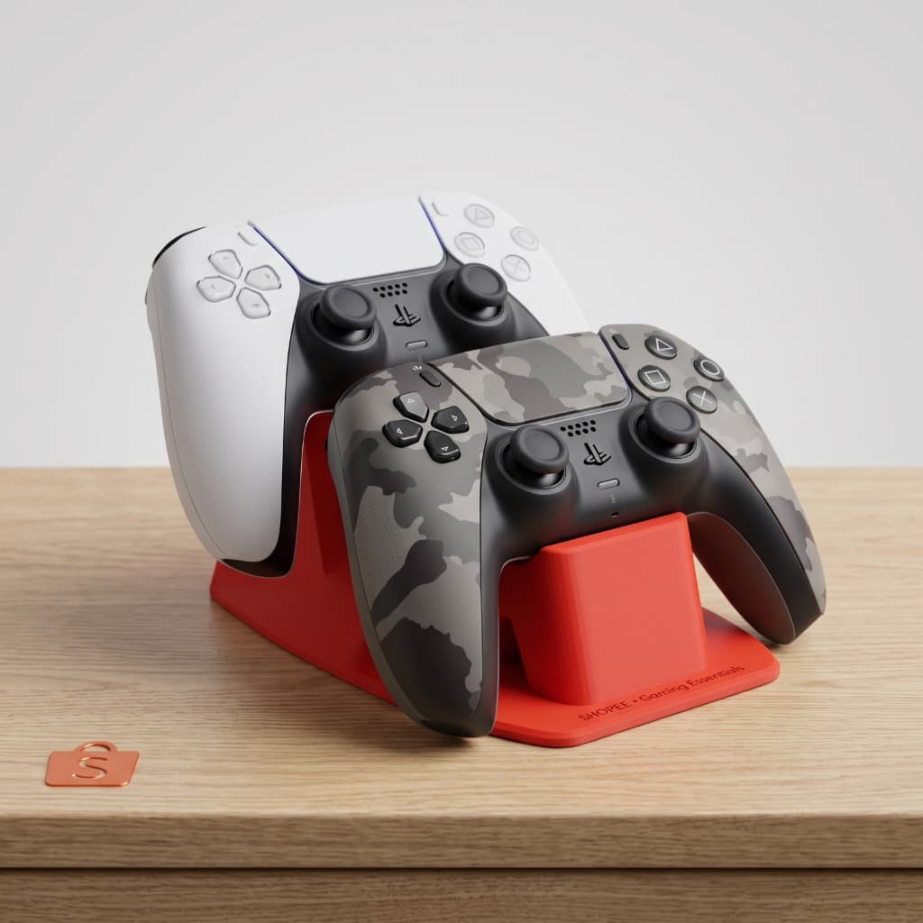 Suporte Duplo De Mesa Para Controle PS5 PS4 Xbox Pc Universal