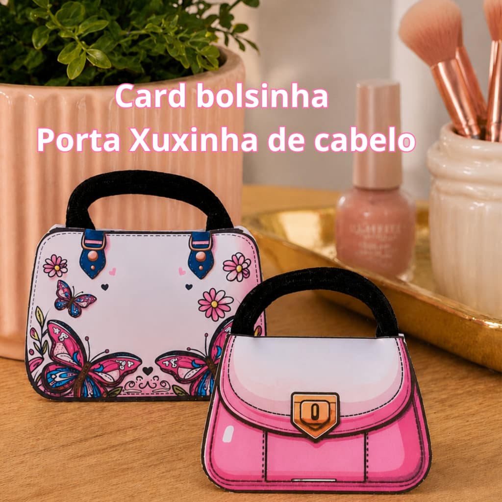 Bolsinha Porta Xuxinha Cabelo kit Com Xuxinhas-Mimo p Festa-Chá de Bebê niver Presente delicado