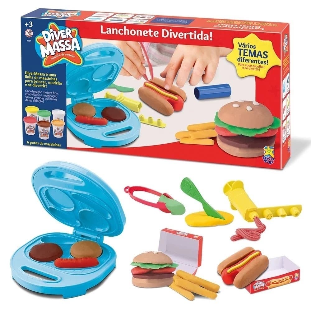 Massa De Modelar Infantil Lanchonete Divertida - Divertoys