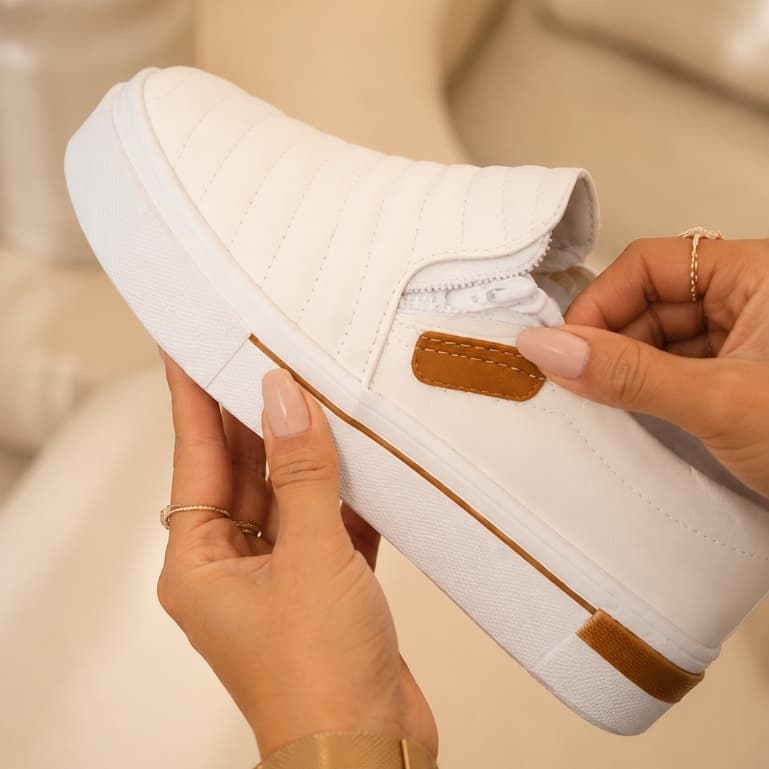 Tênis Slip On Feminino Leve Confortável Sapatilha Casual Dia a Dia Trabalho Escola Envio Imediato