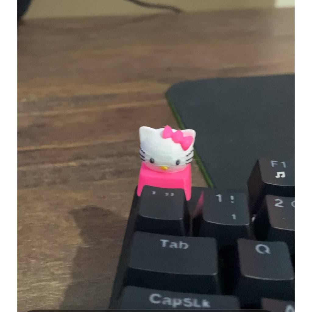Keycap Hello Kitty Fofo Rosa Cherry MX Teclado Mecânico Gamer Geek