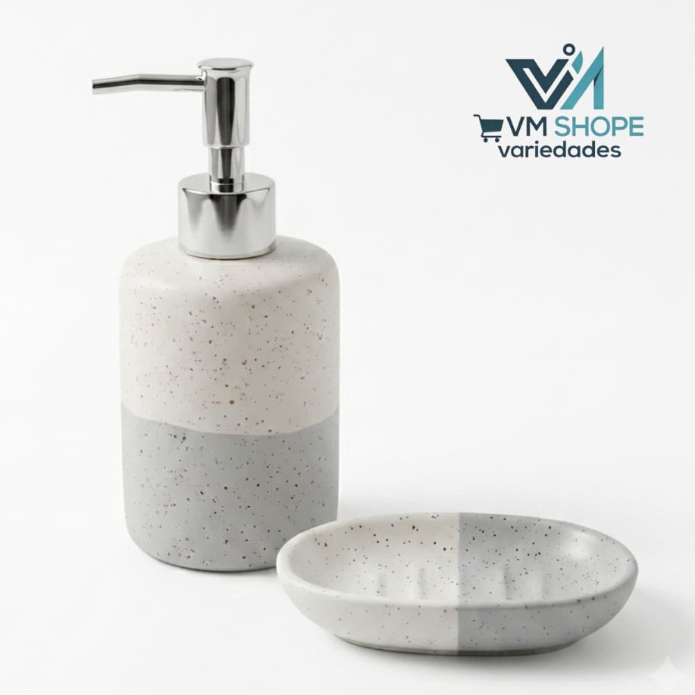Conjunto Banheiro Dispenser Sabonete Líquido + 1 Saboneteira 280ml