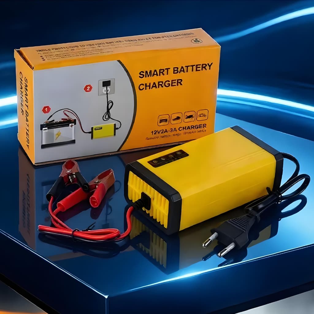 Carregador de Bateria carro E Motos 12v Inteligente 2Ah Bivolt Proteção contra Polaridade Circuito
