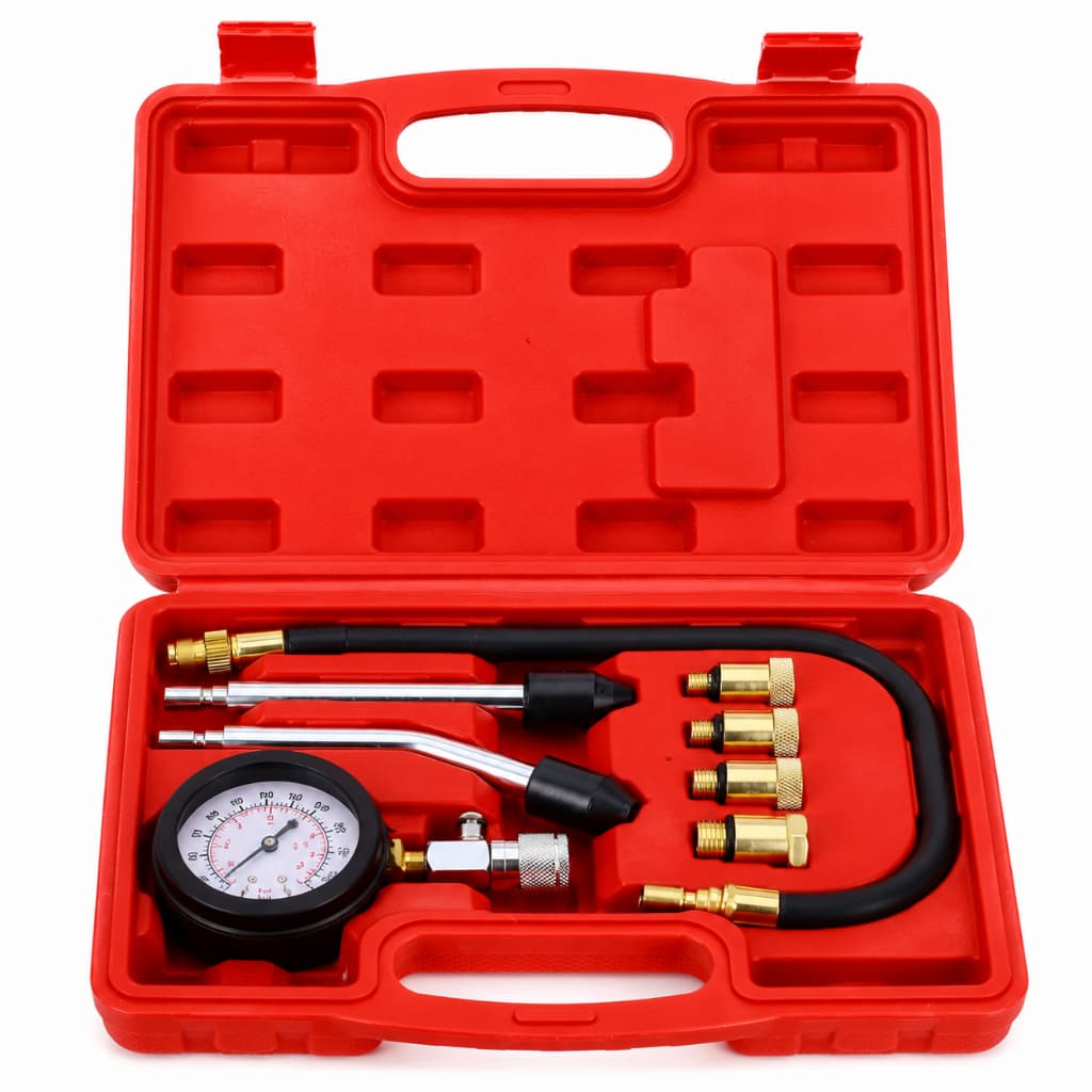 Kit Manômetro Compressão Cilindro Motor Gasolina Carro Moto Ferramenta Mecânica