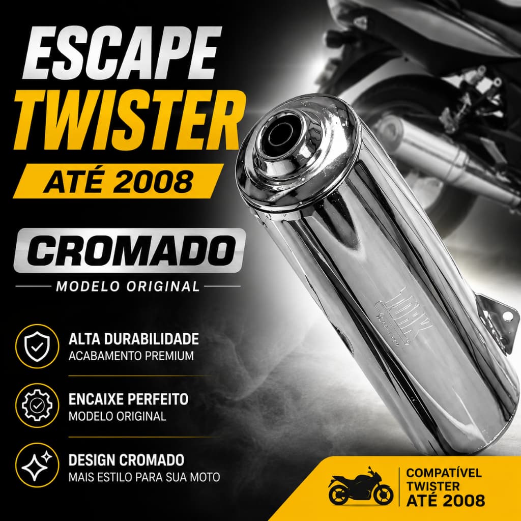 ESCAPE TWISTER MODELO ORIGINAL (PONTEIRA) CROMADO ATE 2008