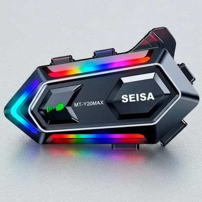 Intercomunicador Para Moto Seisa Mt-y20max Bluetooth Com Luz