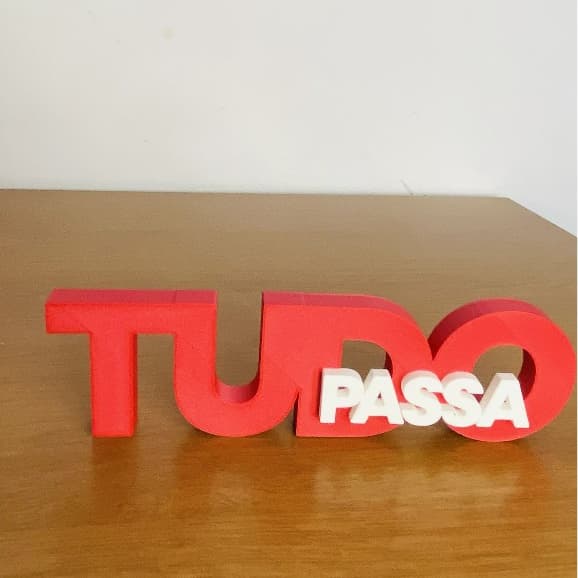Letreiro Motivacional Tudo Passa – Decoração Inspiradora Para Casa, Escritório Ou Presente Especial
