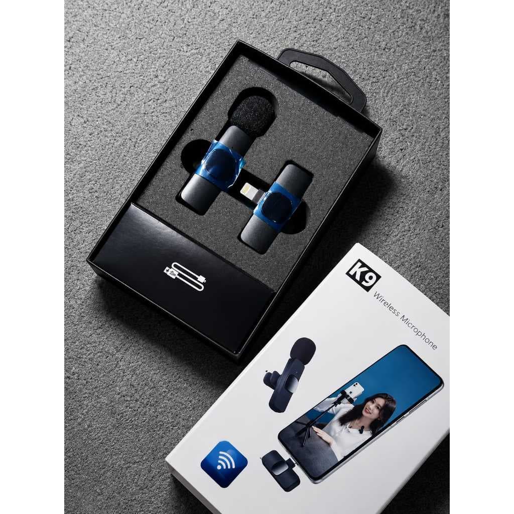 Microfone Lapela Sem Fio K9 Para iPhone Lightning iOS Reels TikTok Live