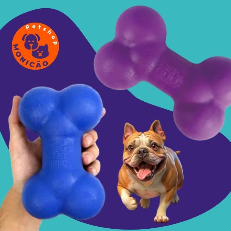 Brinquedo Pet Cachorro Osso Anti Stress Porte Médio Big Bull Border Colie