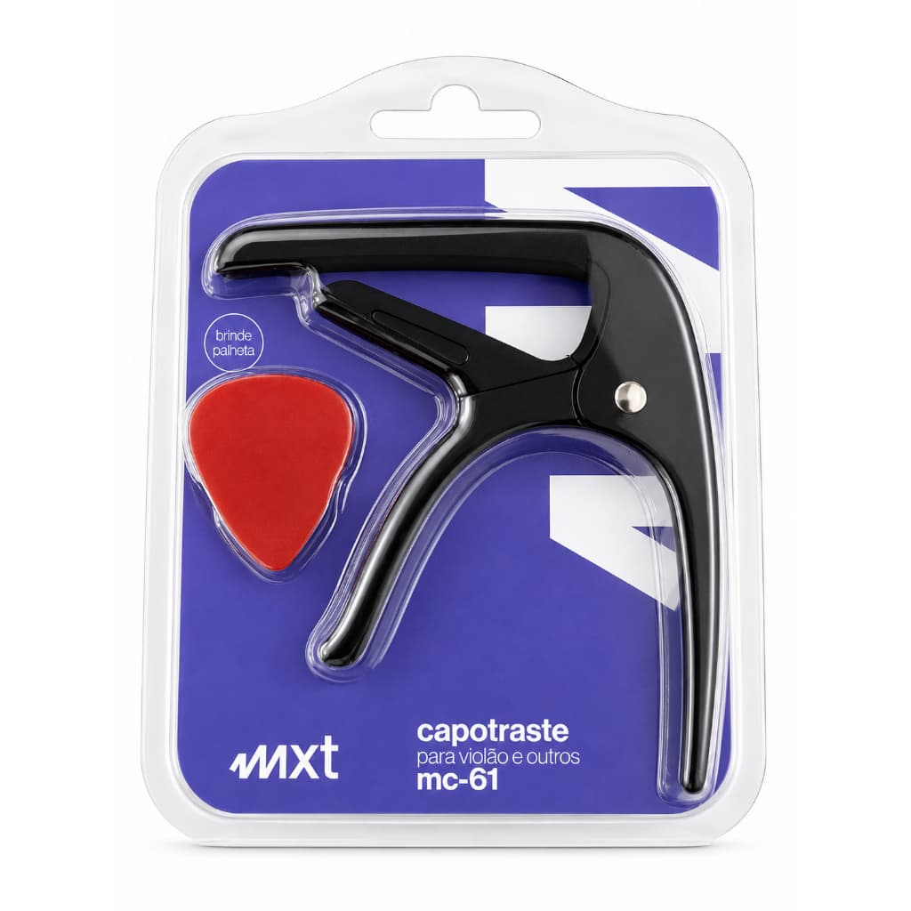 Capotraste Aluminio P/ Violão Guitarra Elétrica Com Palheta