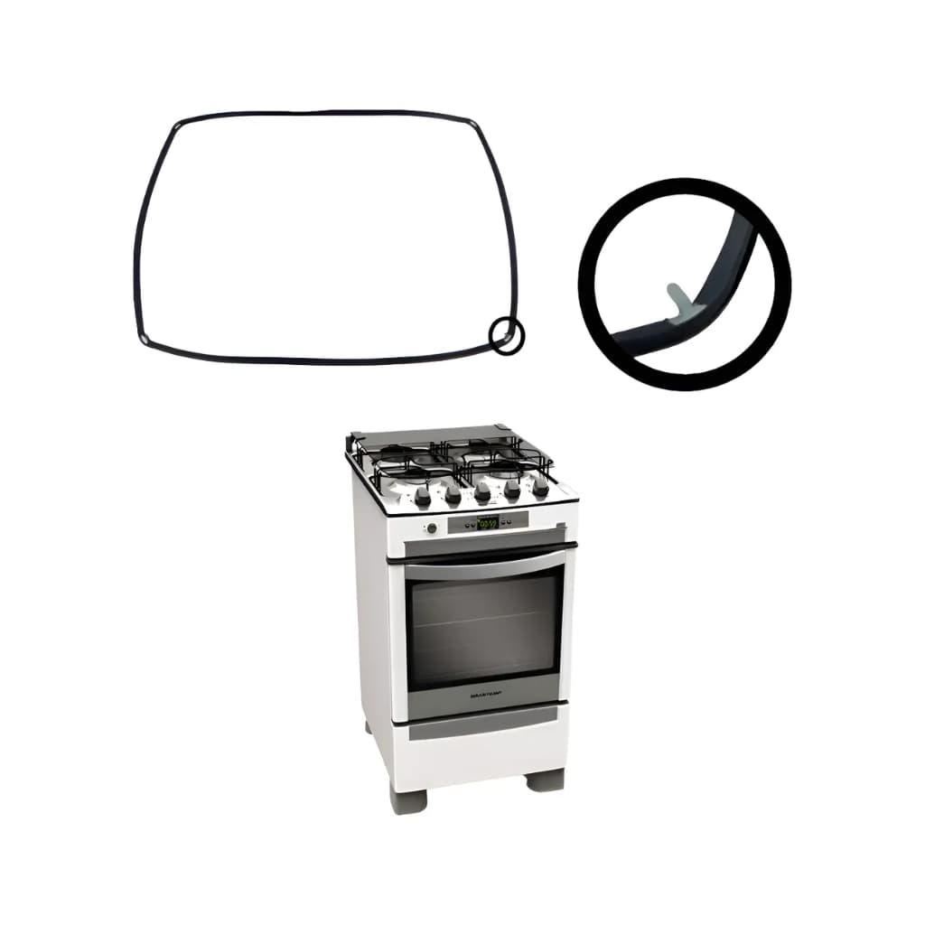 Vedação Para Forno do Fogão 4 Bocas Brastemp Bf750bb Ative 40x36cm | Borracha Gaxeta Guarnição Térmica