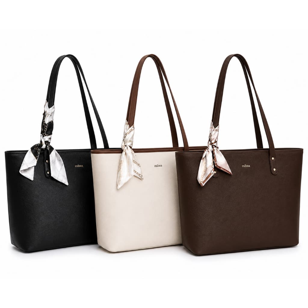 Bolsa de Ombro Tote Bag Feminina Couro Pu com Alça Trabalho Faculdade Dia a Dia Clássica Elegante Ipad Tablet