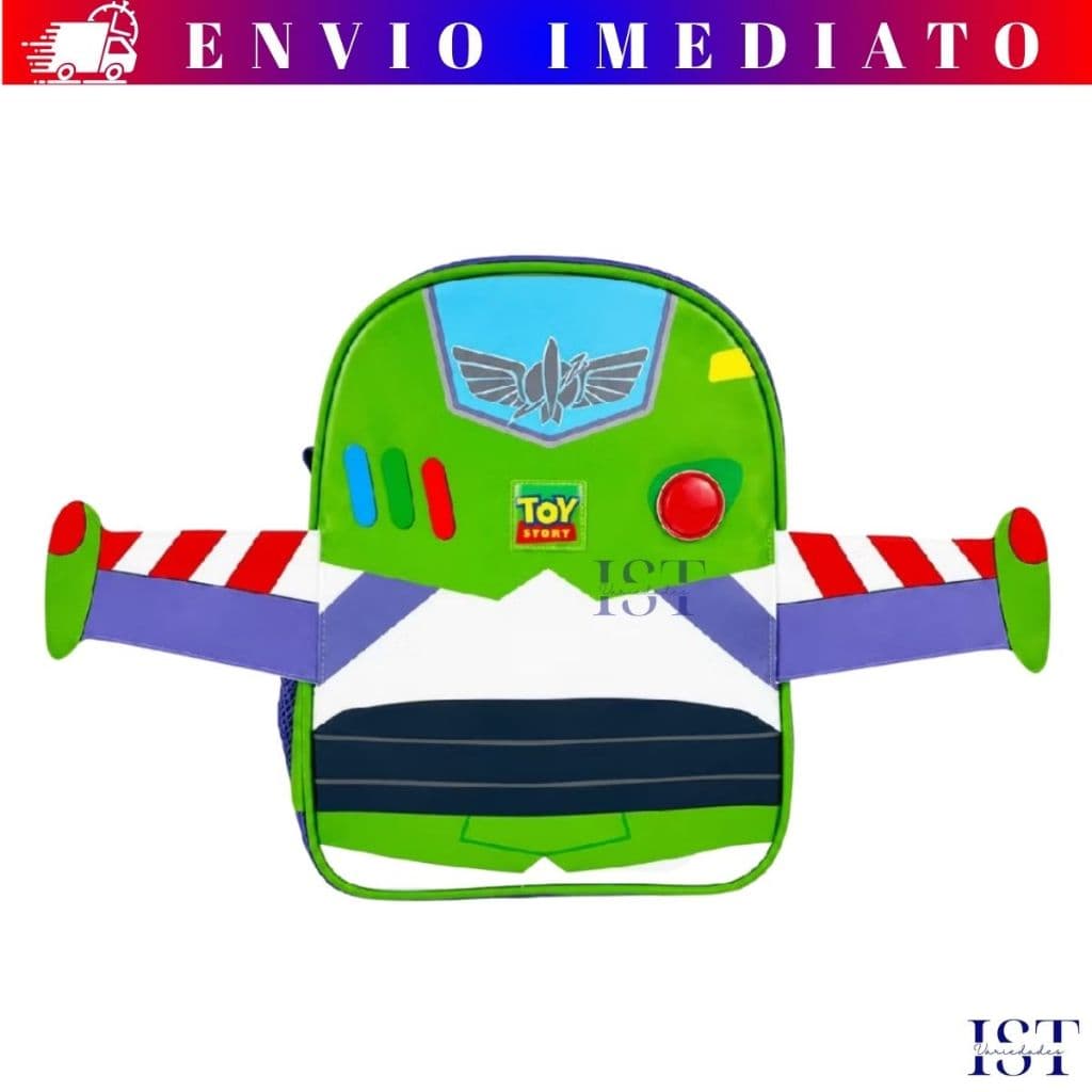 Mochila Infantil  Buzz Lightyear 3D Lançamento Oficial Escolar Passeio Costas Resistente