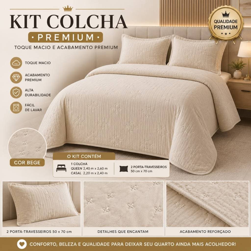 COLCHA ULTRASSONICA 3 PCS
