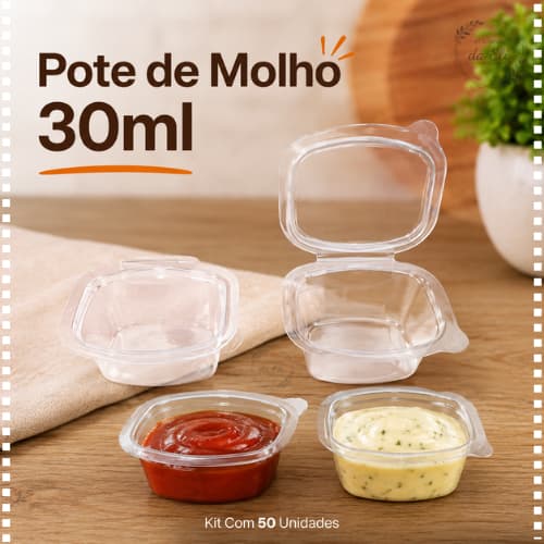 Embalagem Pote Potinho para Molho ketchup Mostarda Maionese Hamburgueria Pizzaria Lanchonete Festas