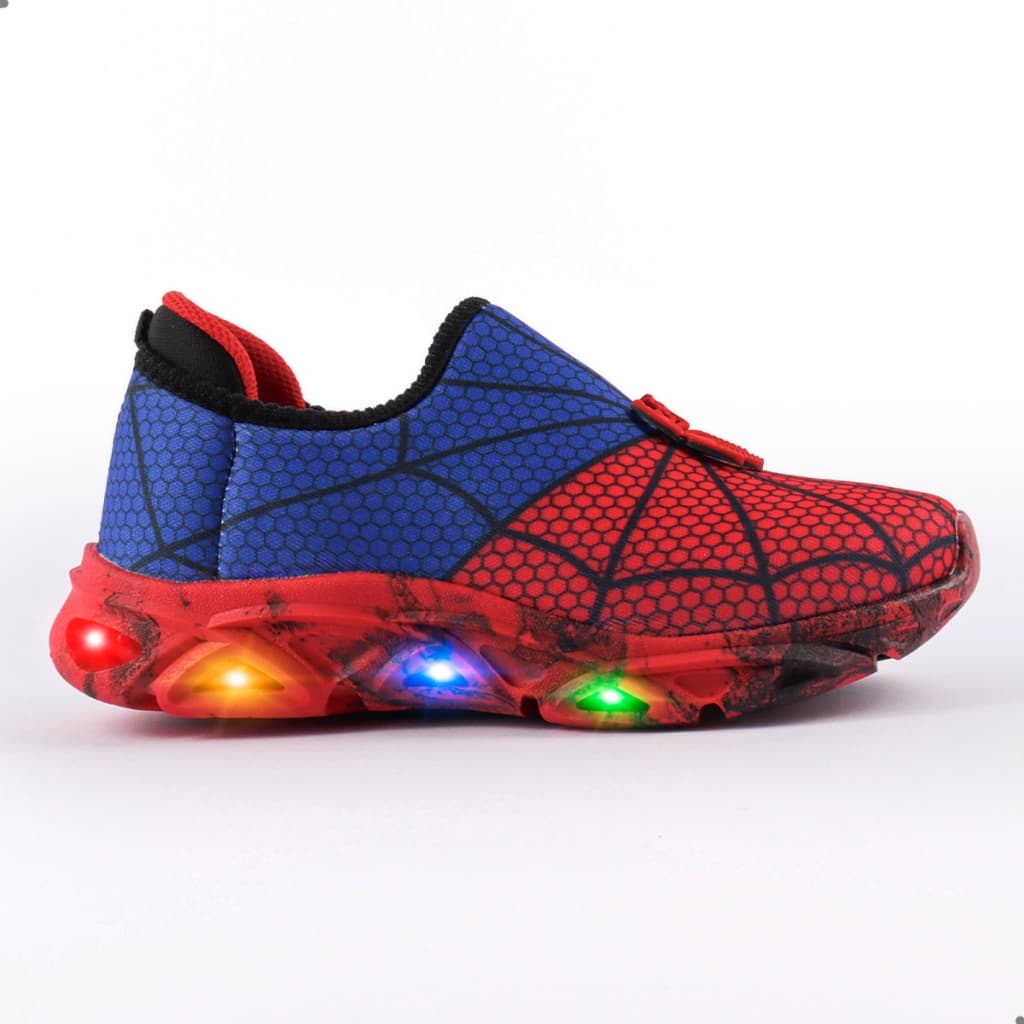 Tenis Infantil Led Menino Pisca Tenis Infantil Masculino Aranha Maravilhoso Sapato Infantil Menino Live