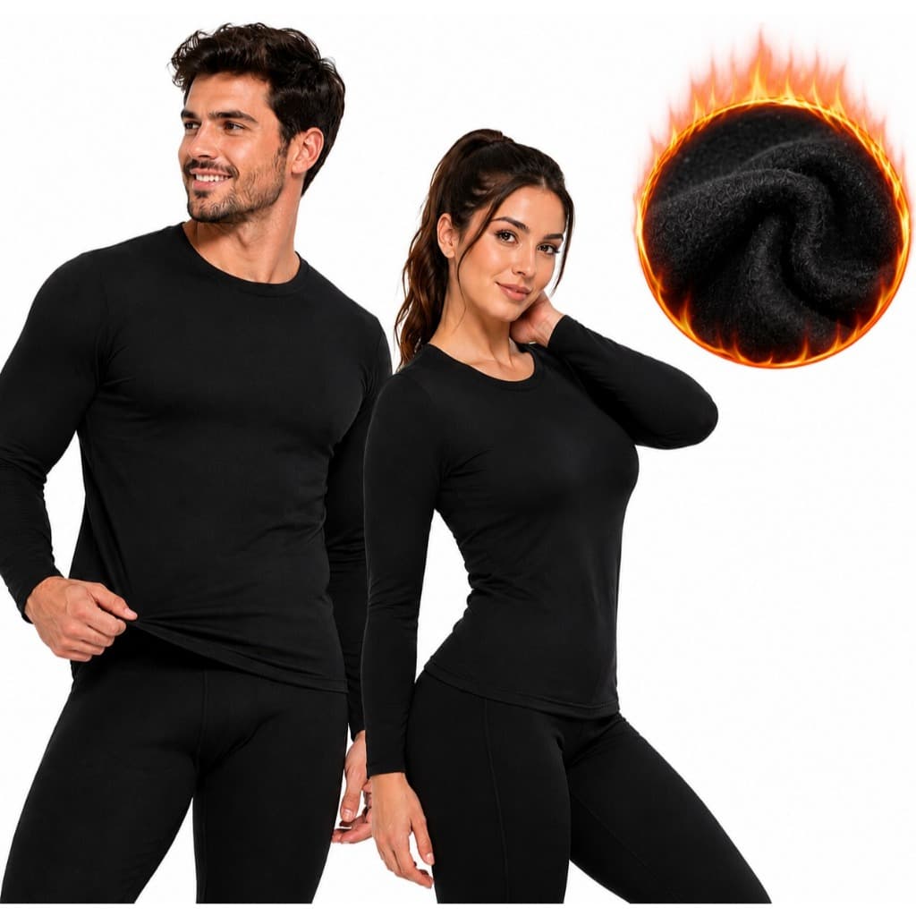 Camisa Segunda Pele Térmica Flanelado Frio Intenso Preto Proteção Uv+50 Masculino Feminino Unissex