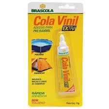 Cola Vinil Extra Brascola 17g - Adesivo Flexível Sem Tóxicos para PVC