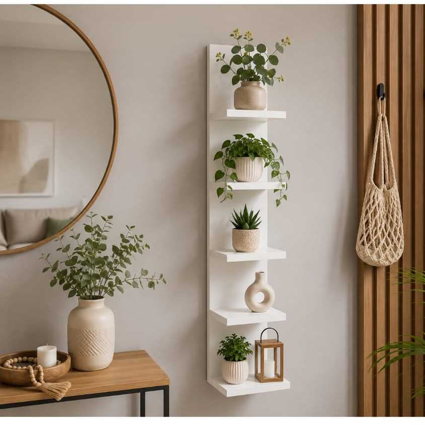 Kit 4 Prateleiras L 20 x 15 cm 100% Mdf Multiuso Suporte Para  Decoração Ambiente