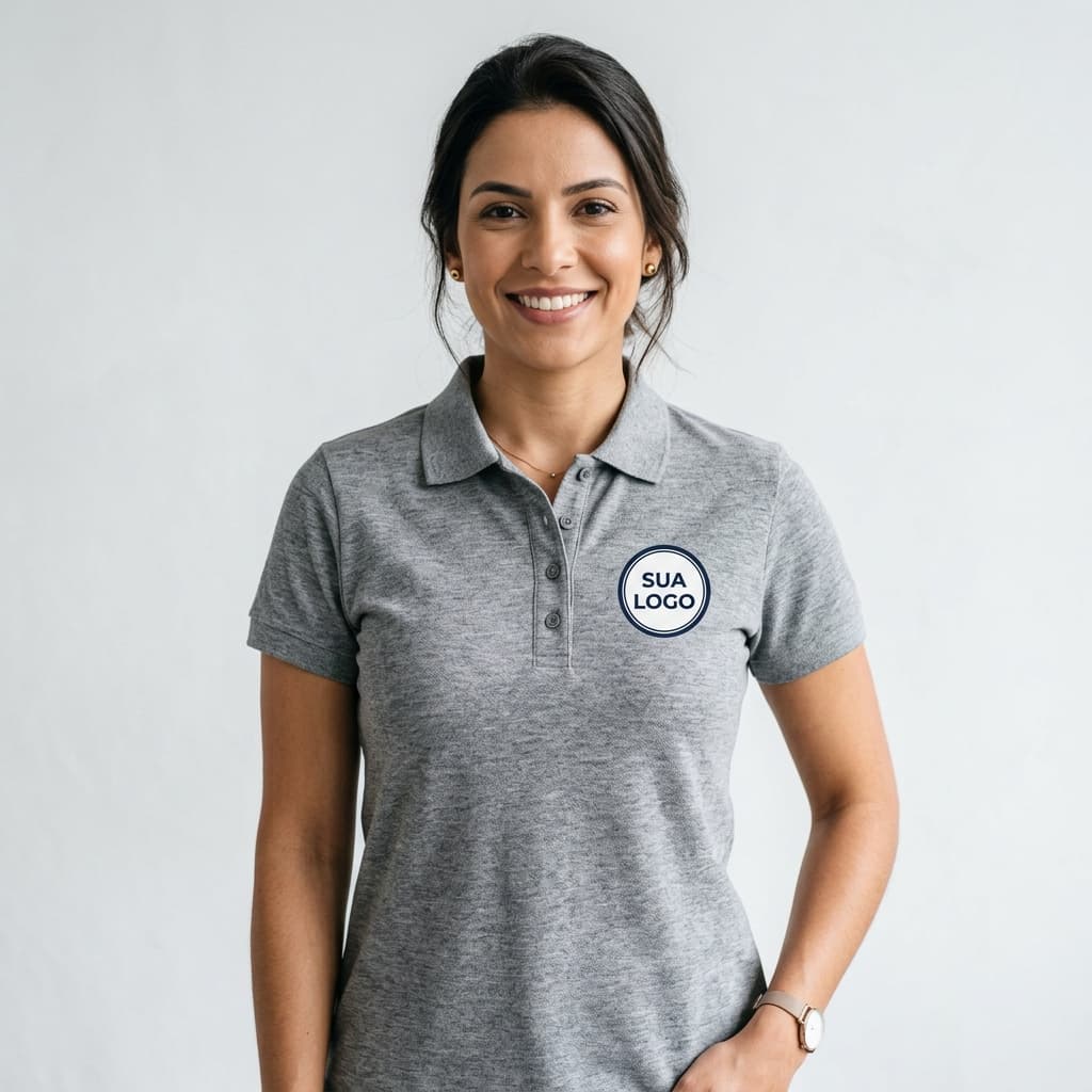 Kit 3 Camisa Polo Feminina Personalizadada Com Sua Logo Ideia Empresa Curso Camisa de Qualidade