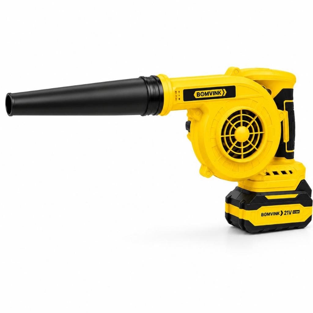 Soprador Industrial Dobrável Bomvink 21V Brushless 3820 Sem Fio 19000RPM Bateria 3Ah para Limpeza e Jardinagem