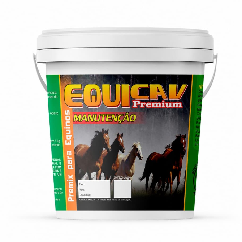 EQUICAV Premium Manutenção Agrocave Premix para Equinos Muares e Asininos 1kg a 5kg
